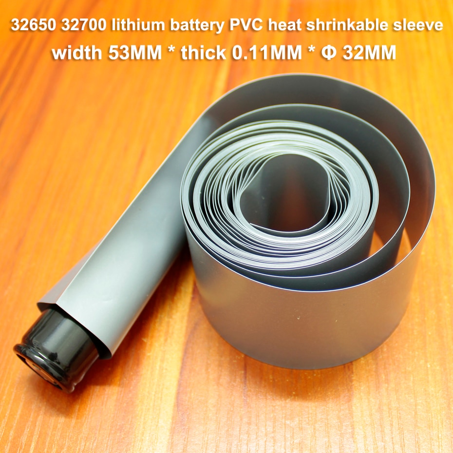 10m/lot 32650 lithium battery heat shrinkable sleeve shrink film Wattmar 32700 battery sheath insulation sleeve