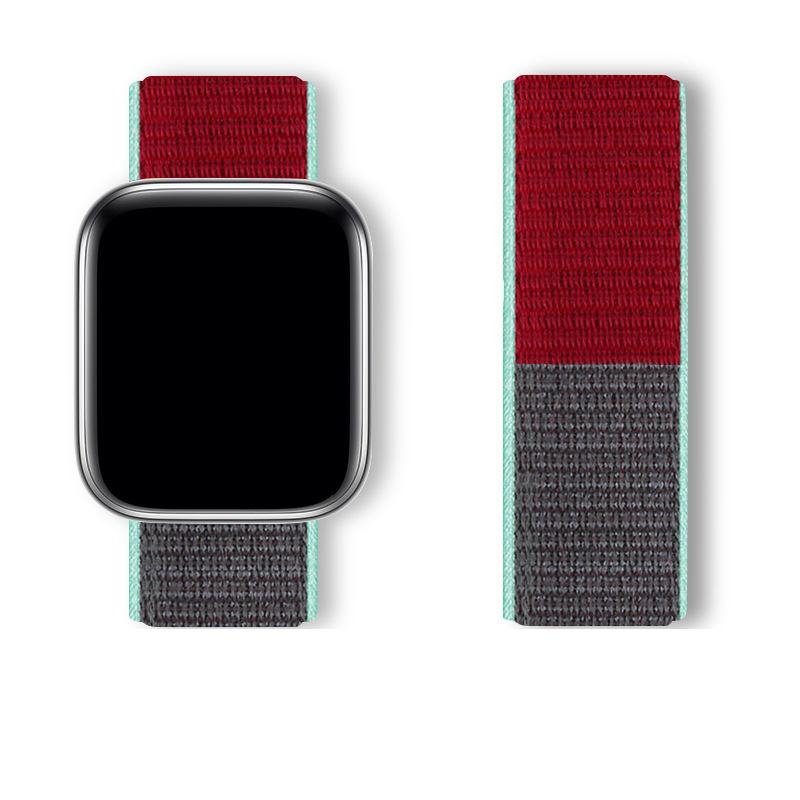 Correa de nailon para Apple Watch Band Ultra 9 8 7 SE 6 5 3 38MM 42MM 40MM 44MM accesorio para reloj inteligente pulsera iWatch serie 45MM 41MM: XXL / Negro