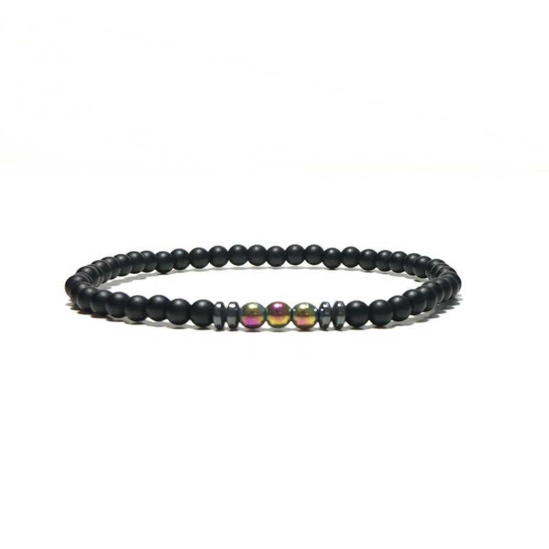3 Pcs/Set 4mm Small Natural Stone Beads Bracelet Link Chain Tiger Eyes Braclets Sets For Men Hand Jewelry Pulseira Homme