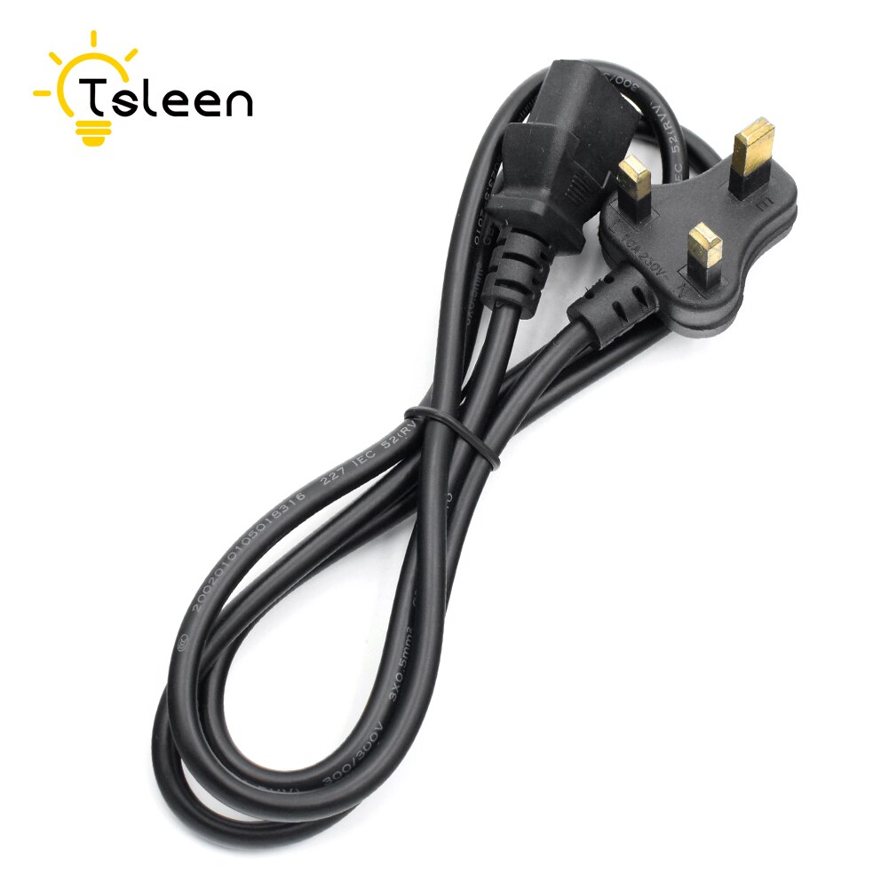 US EU UK AU 3 Prong Flat 2 Pin Plug Ac Power Cord Cable Power Cord Adapter Cable Supply For Desktop Computer Laptop Monitor