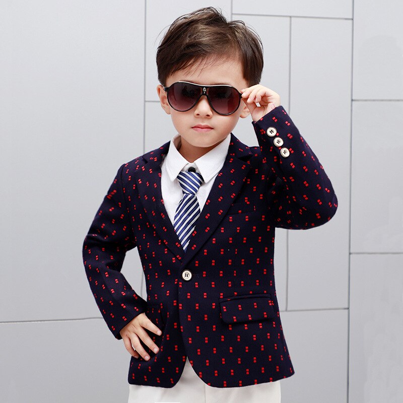 kind past zo cool dot bloemen kids jas zachte school jongen blazers slim en knappe jas goede maat 3-12 jaar