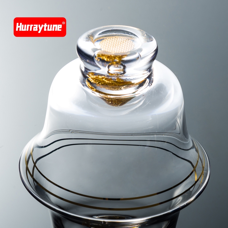 Heat resistant glass, gold covered bowl, tea bowl, thickening large size Kung Fu tea set, transparent tea cup with Phnom Penh.