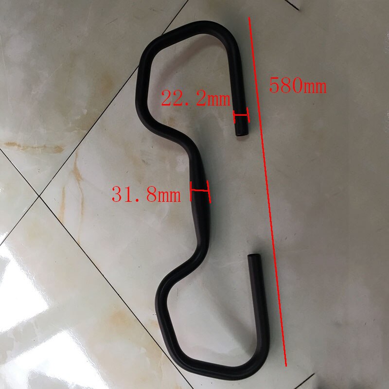 31.8*580mm Bicycle Butterfly Handlebar Aluminum Alloy Road BMX rest Handlebar Bicycle Bike Fixed Gear Rebuilding Bike Handlebar