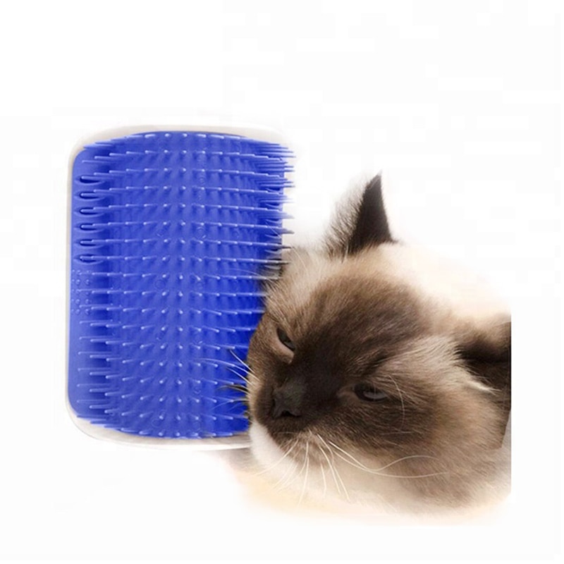 Huisdier Producten Voor Katten Borstel Hoek Kat Massage Self Groomer Kam Borstel Met Catnip Duurzaam Plastic Kat Accessoires