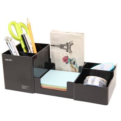soporte para bolígrafo de escritorio de , caja de almacenamiento multifuncional de escritorio coreano, suministros de oficina, caja para bolígrafo, conjunto de soporte para bolígrafos de plástico