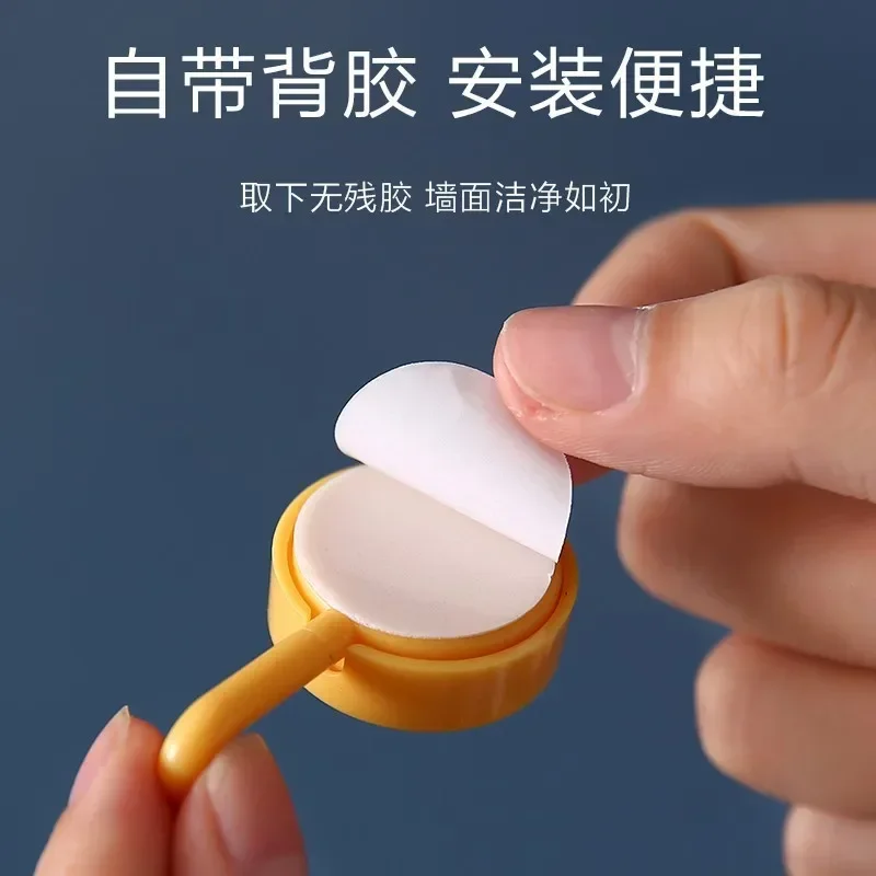 Gancho de plástico para colgar en la pared, utensilio decorativo para cocina, estilo Simple, , sin agujeros