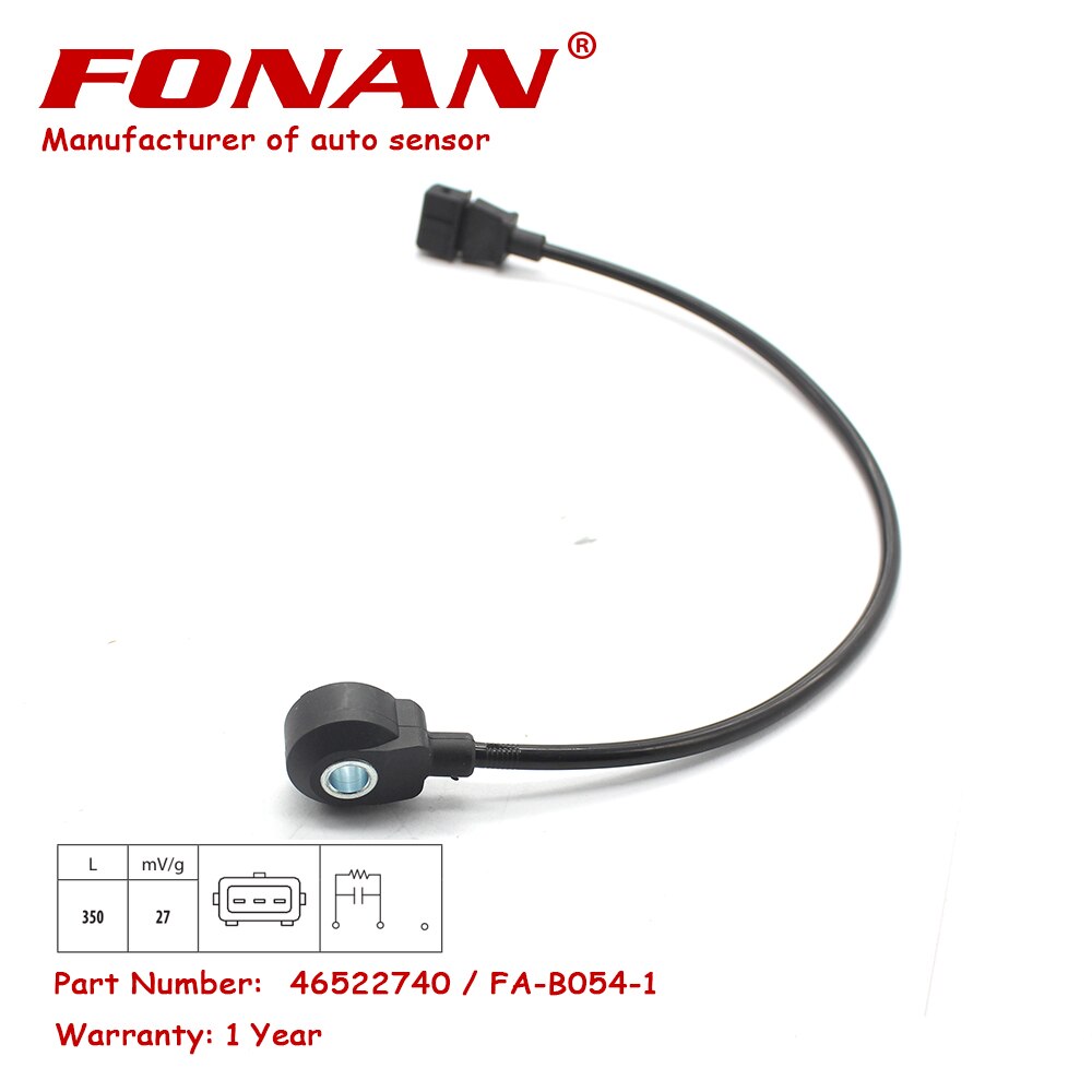 Sensor de detonación de golpe para FIAT Brava Marea 1,8 16V 3 pines 46522740