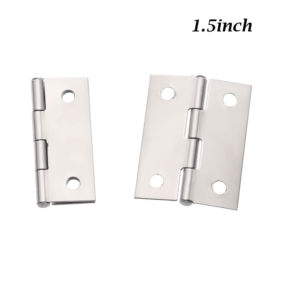 Stainless Steel Kitchen Cabinet Door Hinges Drawer Jewelry Boxes Hinges 1.5/2/2.5/3/4inch Pair of Furniture Fittings Hardware: 1.5inch