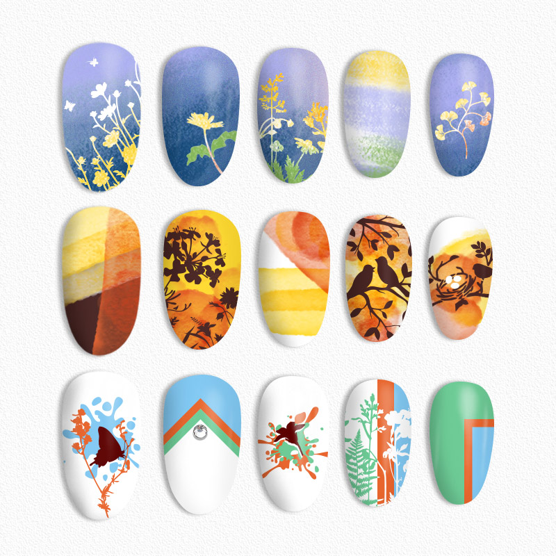 BORN PRETTY Nail Stamping Plates Flower Tango Patterns Rectangle Stainless Steel Template Nail Art Image Print Plates