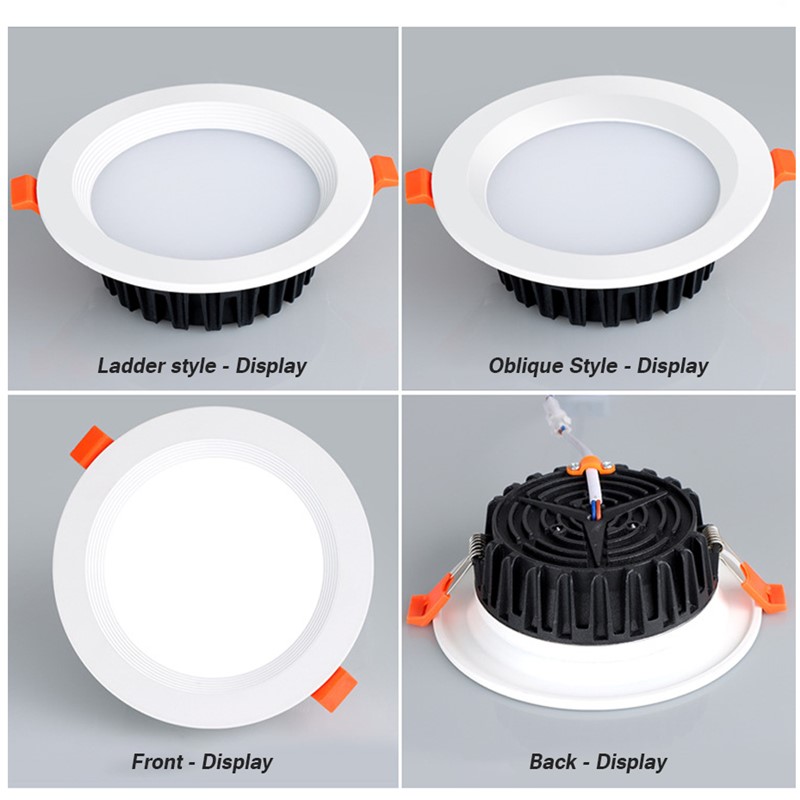 Dimbar ledet-downlight 7w 15w innfelt taklampe, blendfri ledet-søkelyset  ac220v- 110v til stue og baderom