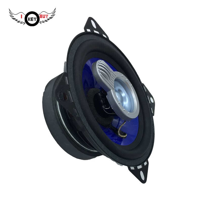 Altavoz de coche de alta fidelidad de 4 pulgadas, 220 vatios, 4ohm, 3 vías, Coaxial, borde de goma, cono de inyección azul, 70 magnético, cubierta de plástico, 1 ud.
