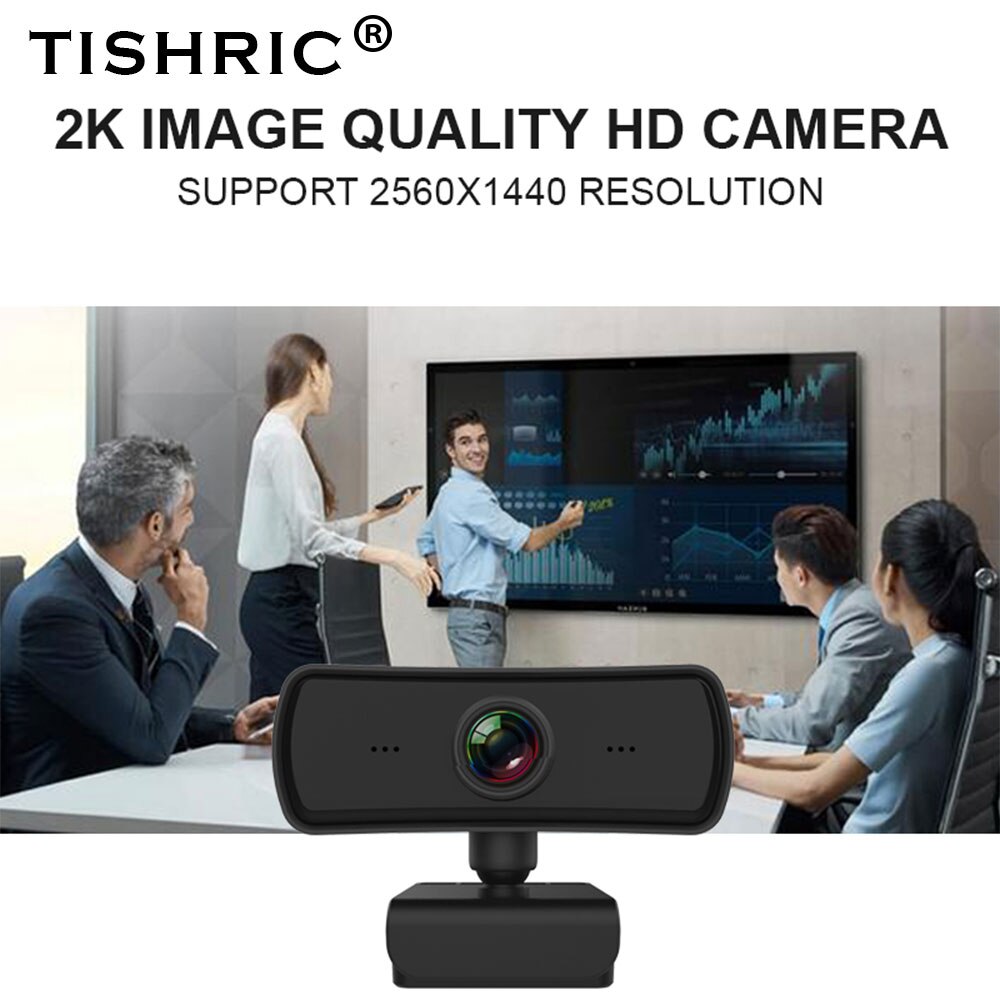 TISHRIC 1080P Webcam 2K HD Web Cam 400W Pixels Web Camera With Microphone Autofocus Camera For Computer Live Online Teaching