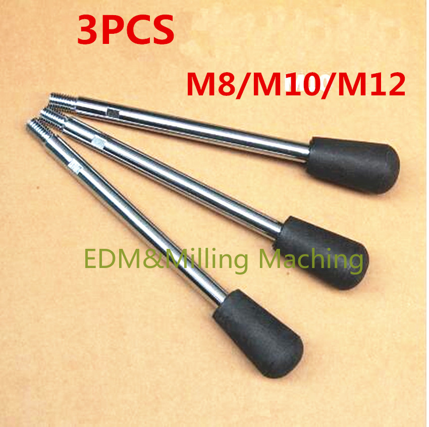 3Pcs Cnc M8 M10 M12 Draad Handvat Voor Universa Bankje Boor Z512 Z516 Boormachine Z4116 Z4120 Deel