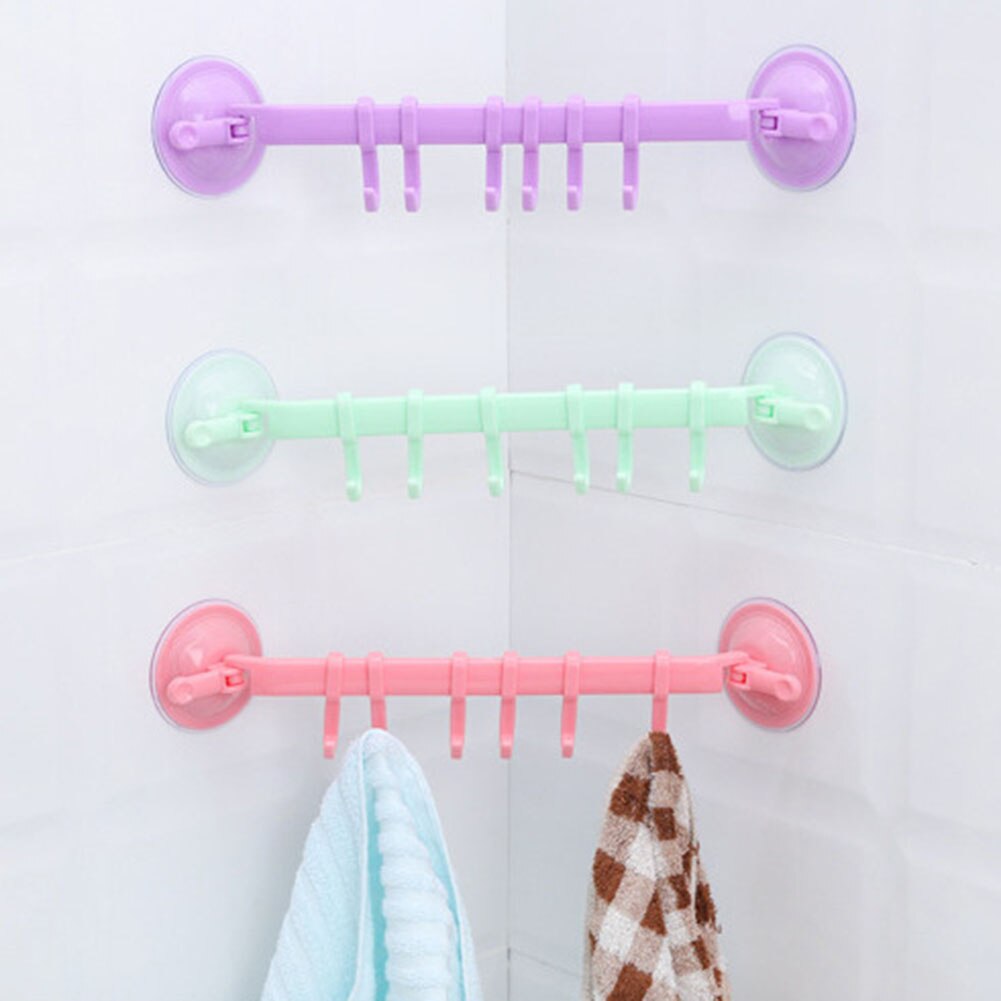 Multifunktionelt sugekop håndklædehænger køkken badeværelse opbevaringsholder holder opbevaring hylde arrangør garderobe bøjle