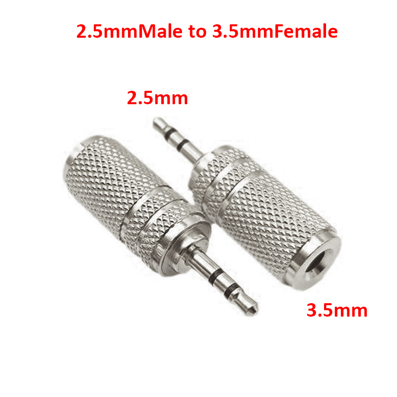 3.5/2.5mmMale to 2.5/3.5mmFemale Jack Stereo Connector Coupler Adapter Audio Cable Extension For MP3 DVD Headphone Car.: army green