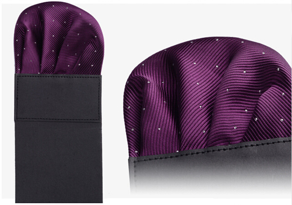 Heren Pre-gevouwen Pocket Plein Solid Stippen Zakdoeken 17 Kleuren Gentleman Formele Wedding Party Business Borst Handdoek: 4