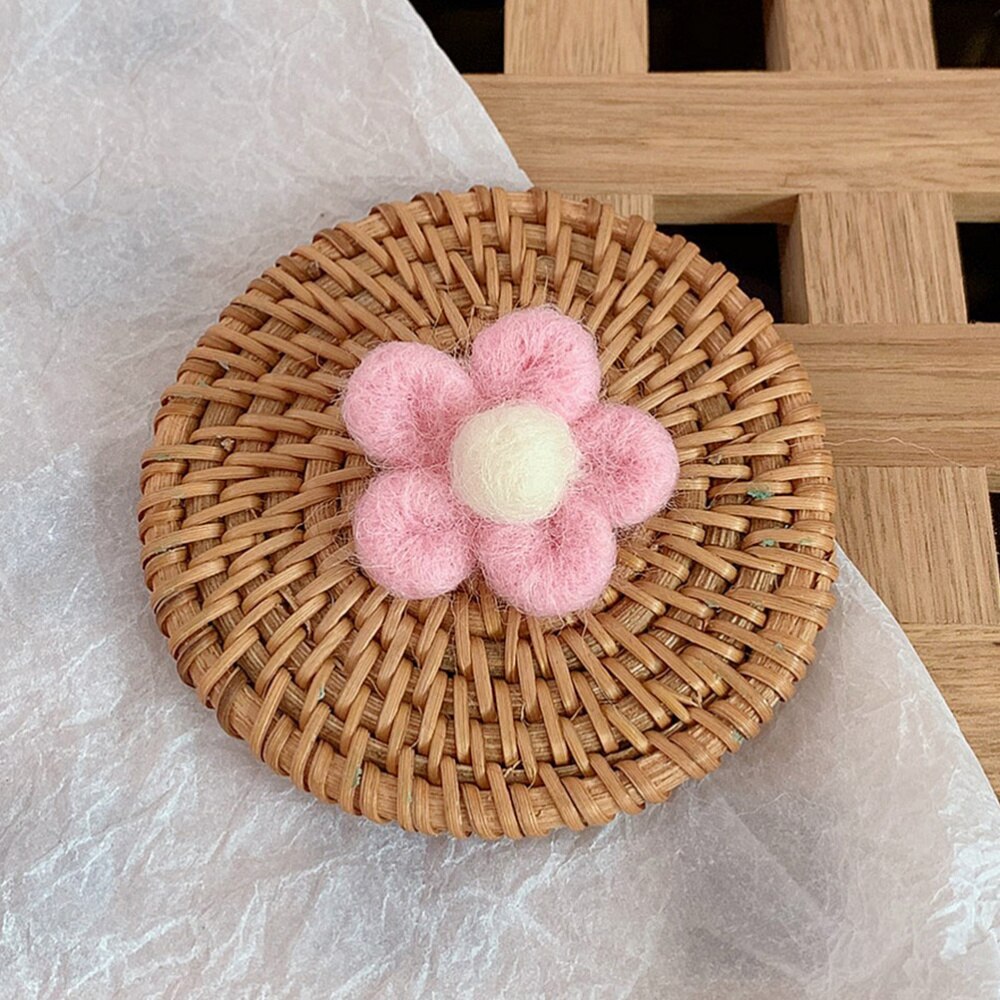Broche de fieltro en forma de flor para niños, alfileres adorables con broche para niños, ropa de ramillete, 5 uds.