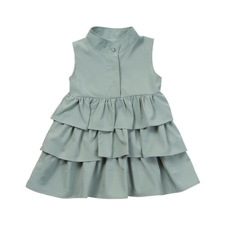 Salopettejurk baby's van denim met schouderbandjes met ruche - stone, Baby