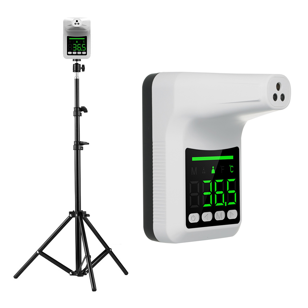 Non-Contact Digitale Voorhoofd Thermometer Muur Gemonteerde Infrarood Thermometer Statief Beugel Lichaam Temperatuur Meting Meter