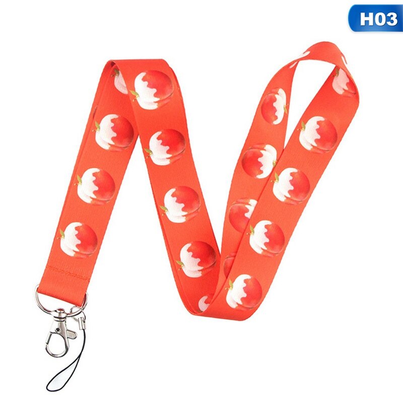 Cordón de correa de cuello de fruta sandía para llaves Tarjeta de Identificación gimnasio correas de teléfono móvil sujección de insignia y USB cuerda de colgar DIY