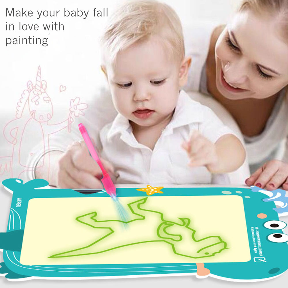 A3 multifunctional 2 in 1 fluorescent painting board writing drawing sketch handwriting board children's glowing magic graffiti