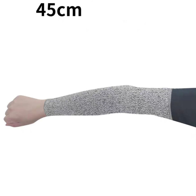 1Pc Level 5 HPPE Cut Resistant Anti-Puncture Work Protection Arm Sleeve Cover Cut-resistant Arm Sleeve ED: Red