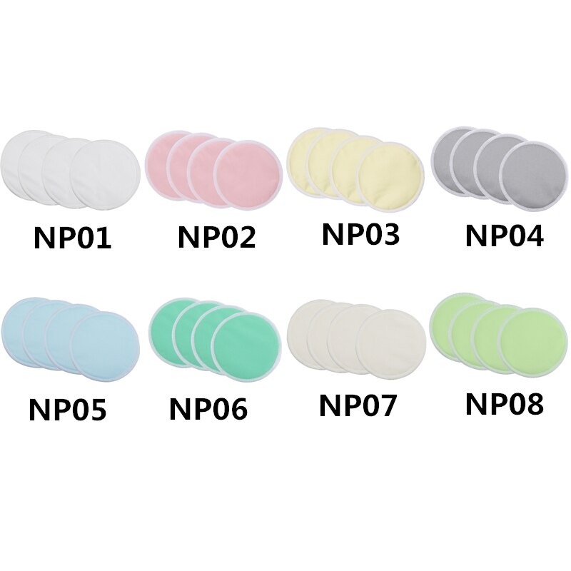 [ONNPNNQ] 4 Pcs Bamboo Breast Pad Nursing Pads For Mum Washable Waterproof Feeding Pad Bamboo Reusable Breast Pads