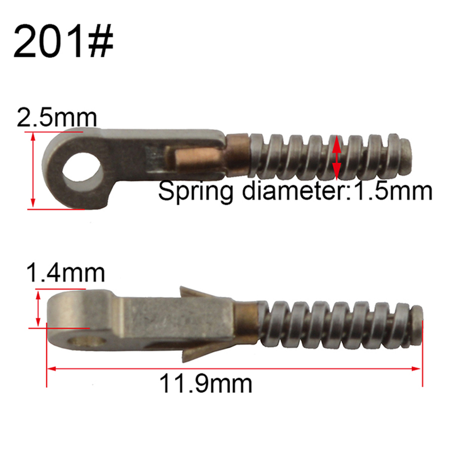 Inserciones de resorte 100 Uds para reparar gafas rotas patillas flexibles resorte roto pieza de repuesto #201