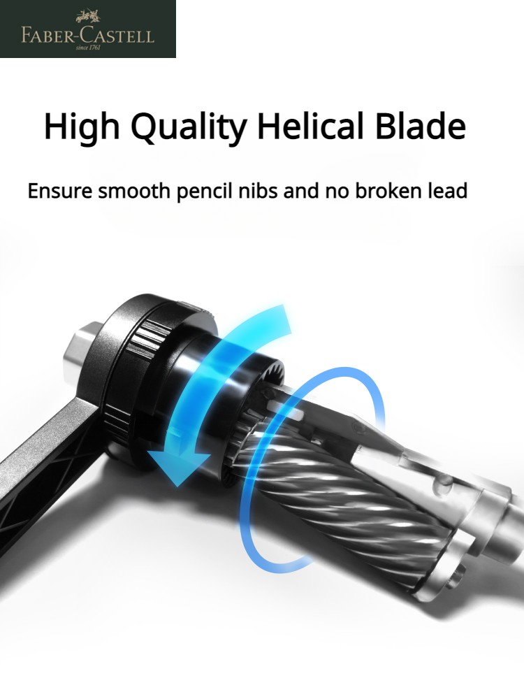 Faber Castell Artists Long Point Pencil Sharpener Manual for Art Charcoal Pencils/Drawing/Sketching Pencils Adjustable Points