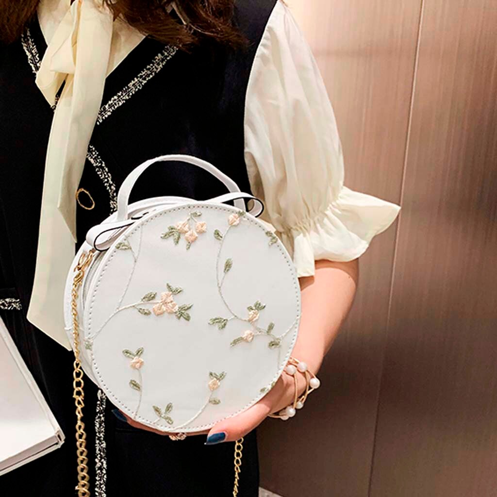 Tasche Für Frauen Handtaschen Frauen der Spitze Frische Feste Farbe Kleine Runde Umhängetasche Mujer Bolsas Femininas Sack ein haupt femme #20