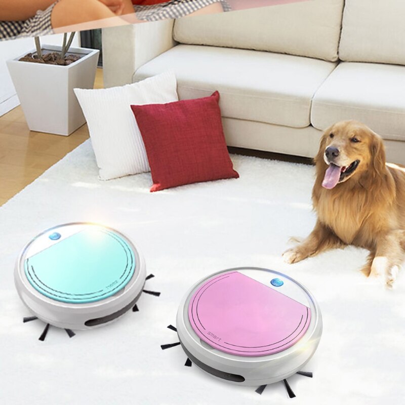 Robot Vacuum Cleaner, Strong Suction Automatic Bot Self Detects Stairs Pet Hair Allergies Friendly Robotic Home Cleaning