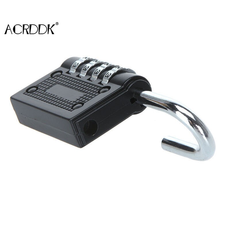 Heavy Duty 4 Dial Digit Combination Lock Weatherproof Protection Security Padlock Outdoor Safety Code Lock Black Home Security