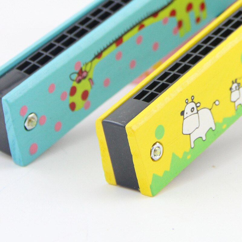 Giocattoli educativi colorati musicali in legno per armonica giocattolo per strumenti musicali per bambini regalo per bambini colore casuale