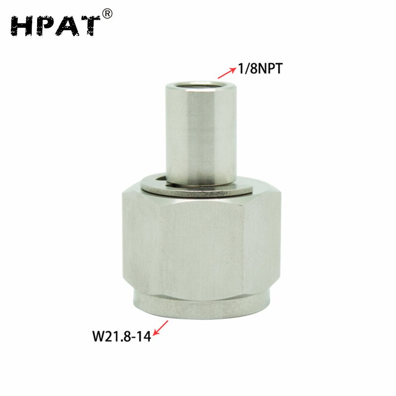 HPAT 2pcs/lot Soda Adapter with Quick Disconnect 1/8NPT Thread for Connecting Big Co2 Tank Cylinder: W21.8
