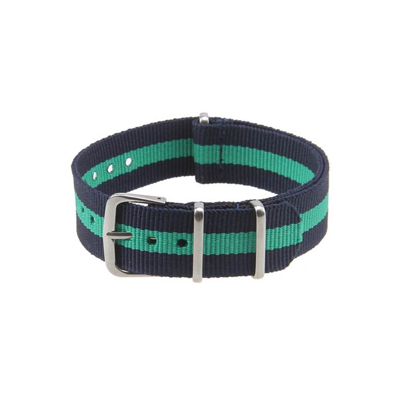 Alkuperäinen ylellinen kellon ranneke 18mm 20mm 22mm nylonkankaasta valmistettu solki hihna rannekellorannekellon tarvikkeet: Vihreä / 18mm