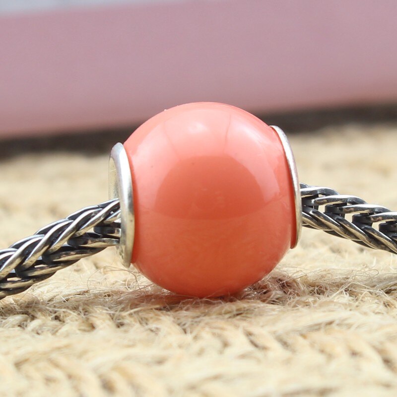 Authentic 925 Sterling Silver Colorful White Pink Pearl Charm Bead Black Brown Fits Bracelet DIY Jewelry Making: 4