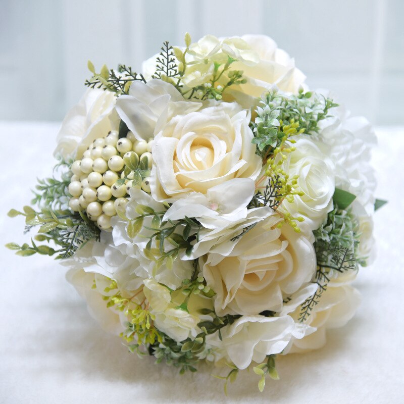 Kyunovia Natürliche Strauß ramos de novia Hochzeit Blumen pfingstrose seide Eco Blumen Brautjungfer Blumensträuße Elfenbein Hochzeit Strauß D152