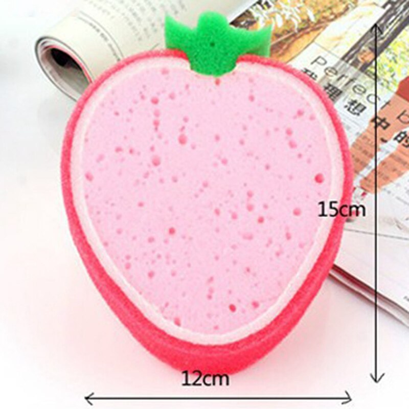 1 Pcs Fruit Shaped Bath Sponge Cute Body Cleaning Sponge Cartoon Bath Sponge Bath The Bathroom Supplies Fruit Shape Stock Sponge