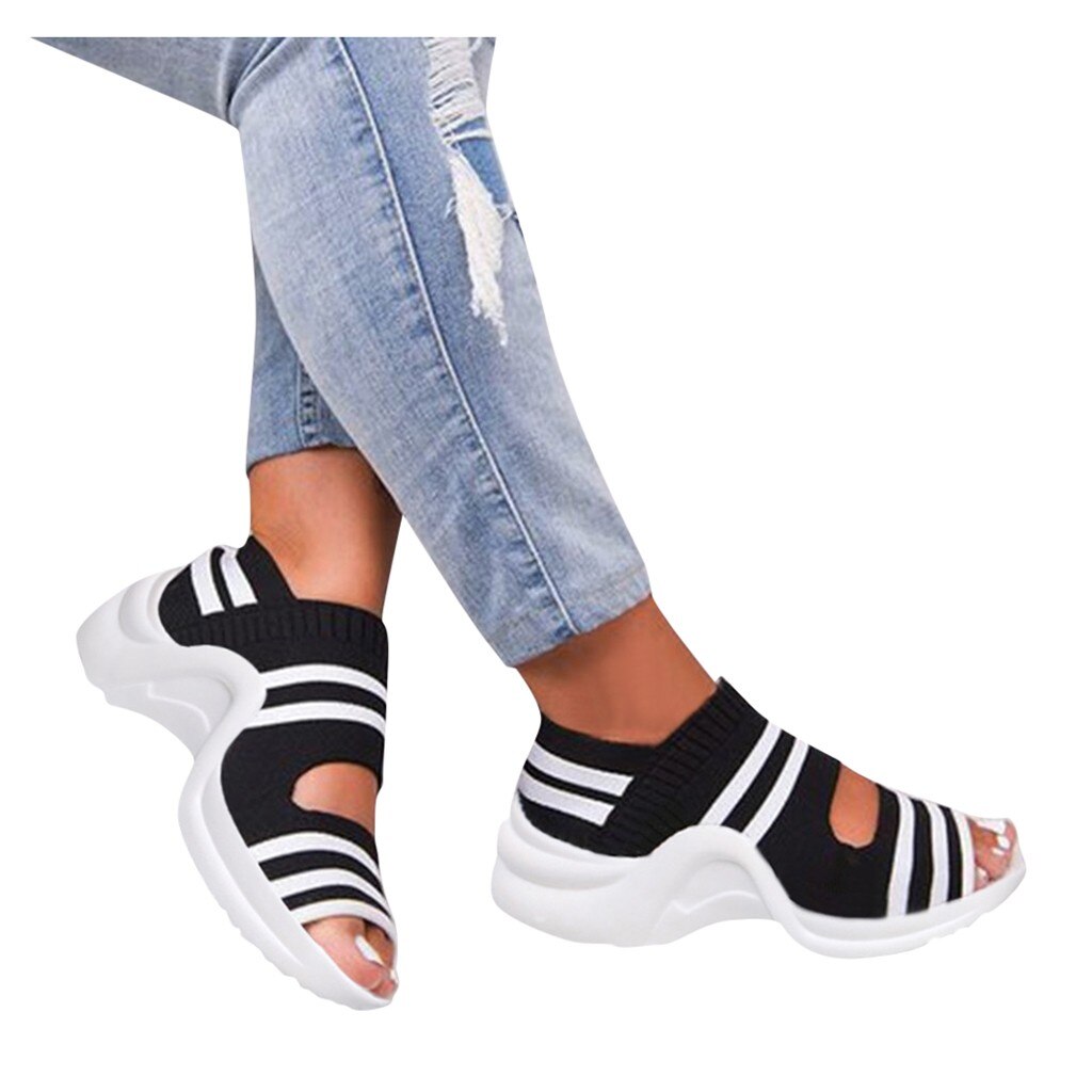 Schoenen Vrouw Sandalen Vrouwen Platte Ademende – Grandado