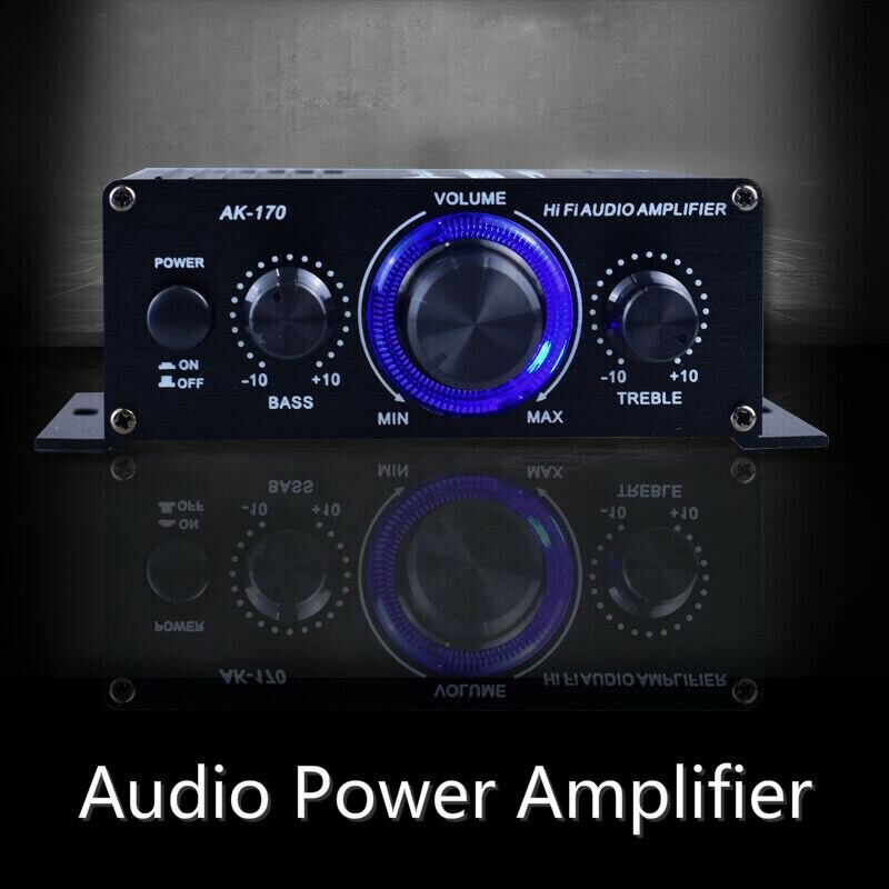 AK170 12V Mini Versterker Hifi Digitale Stereo Audio Versterker Hifi Audio Eindversterker Amplificador De Audio