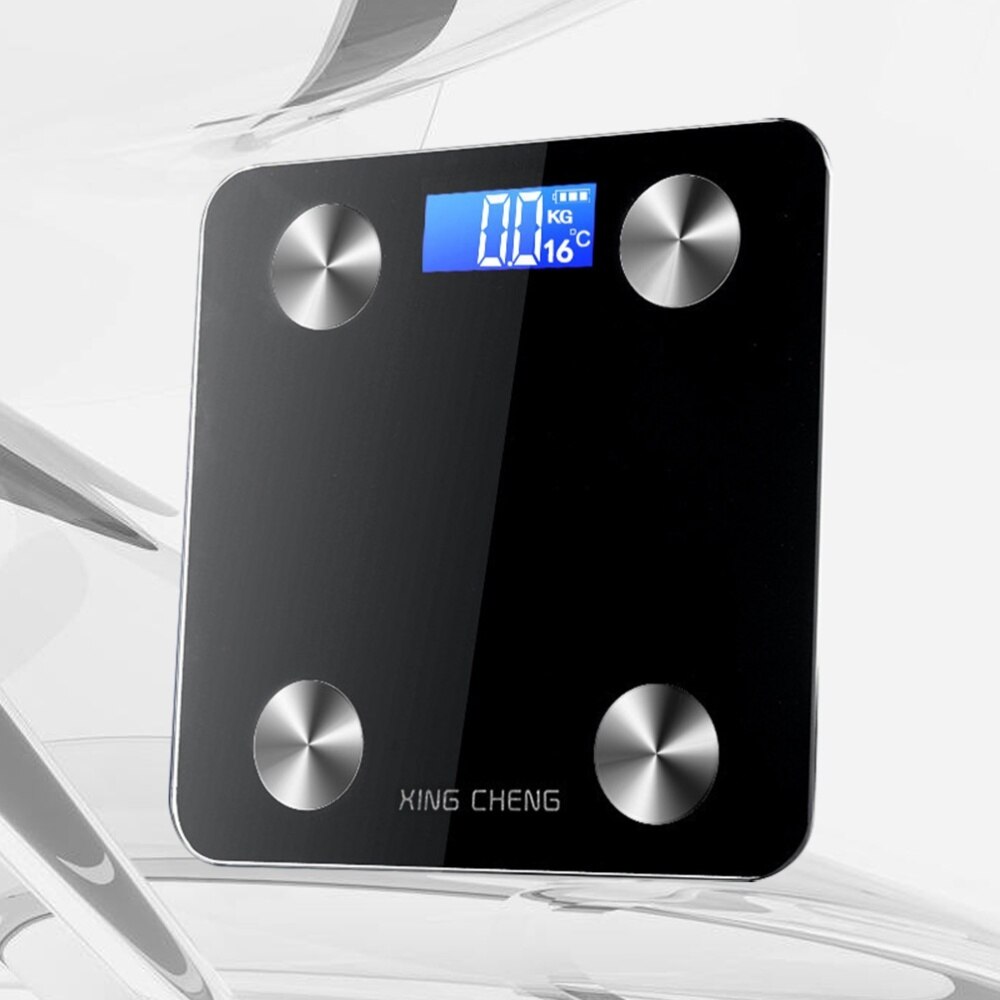 Body Fat Scale Smart Digital Bathroom Wireless Weight Scale Body Composition Analyzer without Battery (Black)