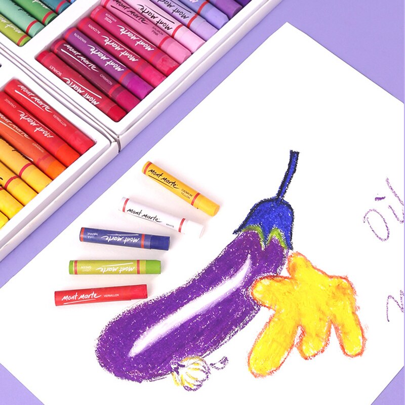 Crayons 12/24/36/48 Color Oil Pastel Water-Soluble Color Graffiti Painting Pen Crayons Art Supplies JR Deals