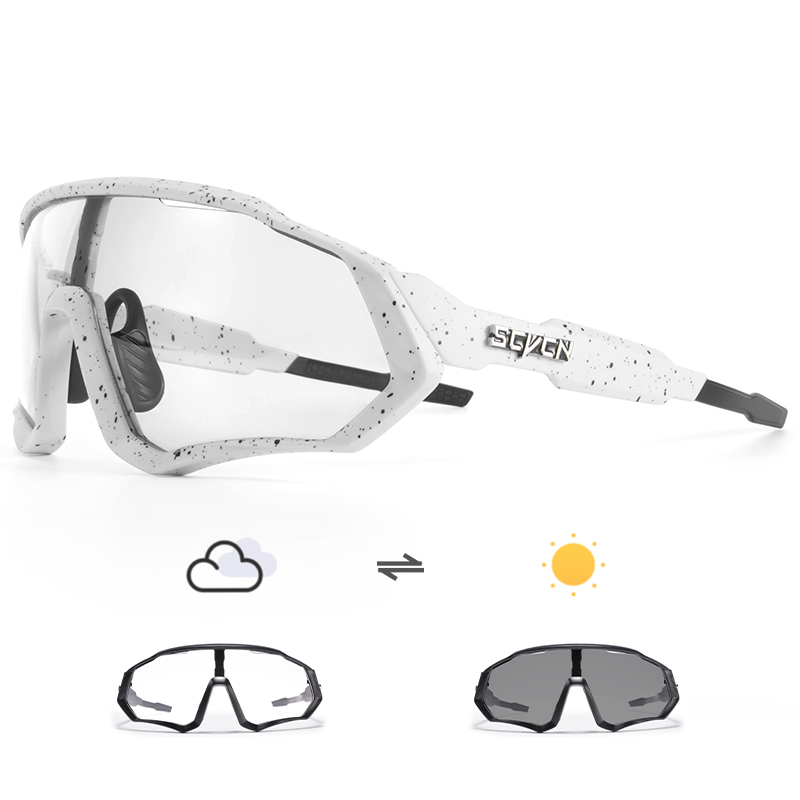Scvcn gafas fotocromáticas para ciclismo, gafas de sol geniales para bicicleta, gafas deportivas para bicicleta, gafas para ciclismo de montaña UV400 MTB Road, conducción para hombres