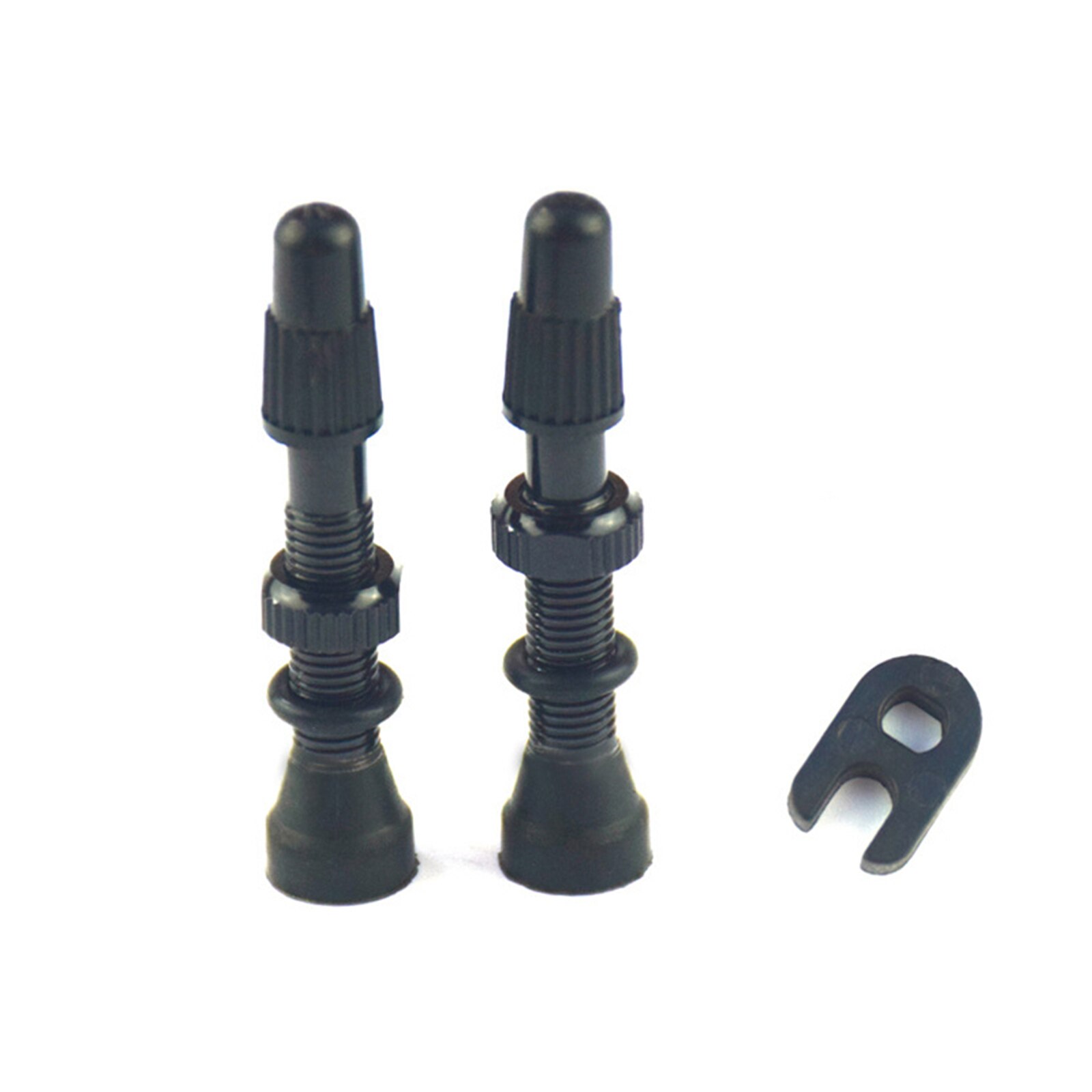 Tubeless Stem Valve Cap Aluminum Alloy 34/46/64mm Bike Accessories 1PC Tubeless Sealant 1Pair For Road MTB Presta Valve: Black A11