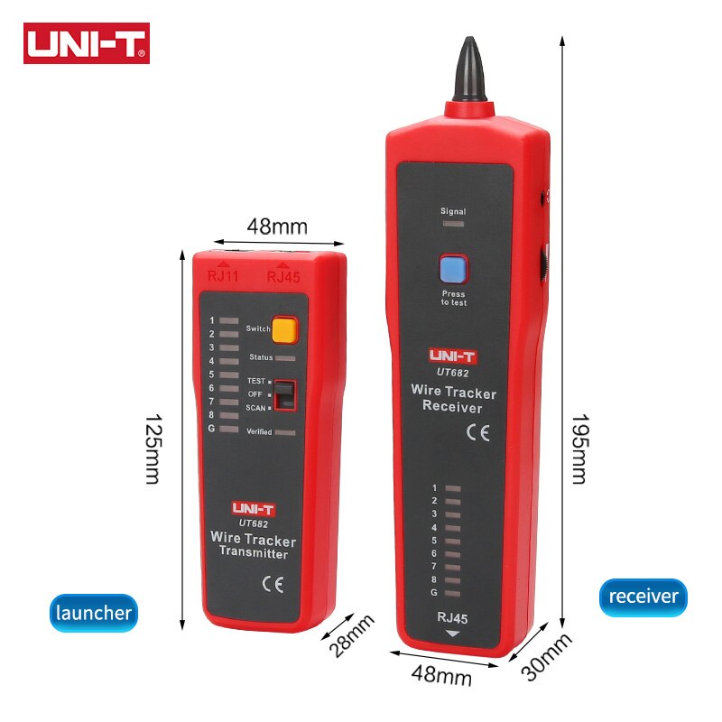 UNI-T UT682 Wire Tracker,Multifunctional Intelligent Finder,Tracks network lines,telephone lines,power cables,and coaxial lines