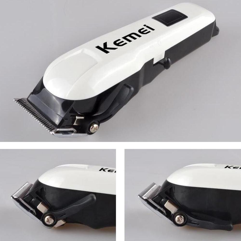 Kemei KM-809A Electric Hair Clipper Rechargeable Men's Trimmer LCD Haircut Machine Barber Shop Shaver EU Plug
