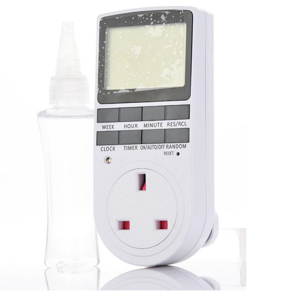 Digital Big Screen Timer Switch Socket Timer Power Meter Electronic Outlet Socket Programmable Setting For Household Device