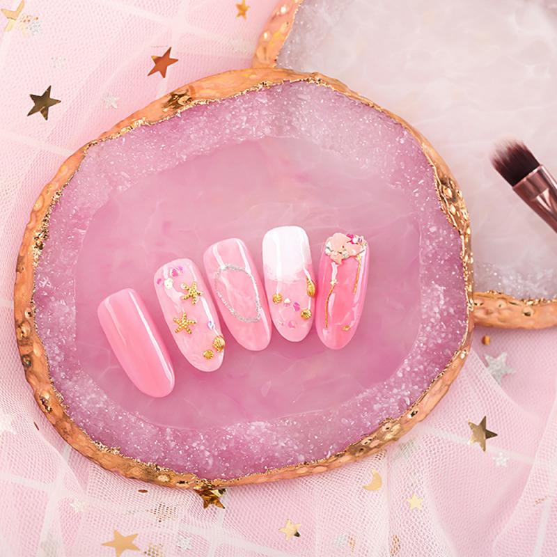 1Pcs Resin Stone Nail Palet Natuurlijke Nail Color Mixing Palet Gel Nagellak Tekening Plank Kleur Verf Palet Diy nail Art