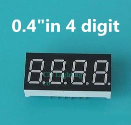 Ren grøn 7 -segment led-skærm 0.4 tommer 1 / 2 / 3/ 4- bit fælles katode digitalrør syv segment led-skærm