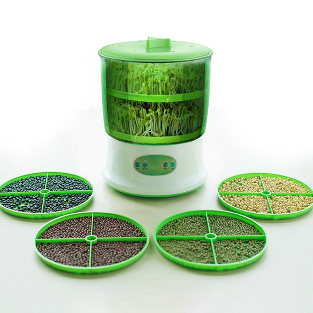 DIY Bean Sprout Maker Thermostat Green Vegetable Seedling Growth Bucket Automatic Bud Electric Sprouts Germinator Machine